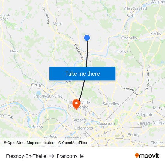Fresnoy-En-Thelle to Franconville map