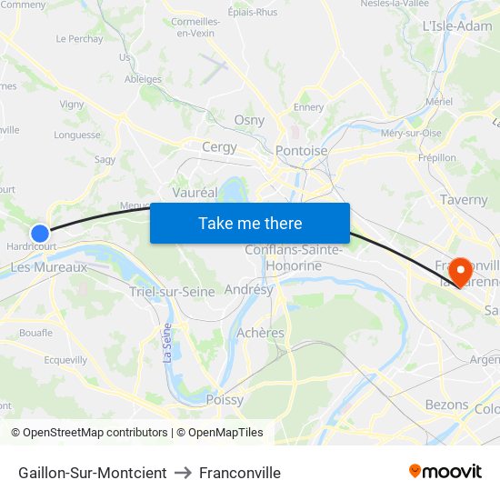 Gaillon-Sur-Montcient to Franconville map