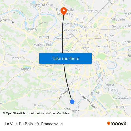 La Ville-Du-Bois to Franconville map