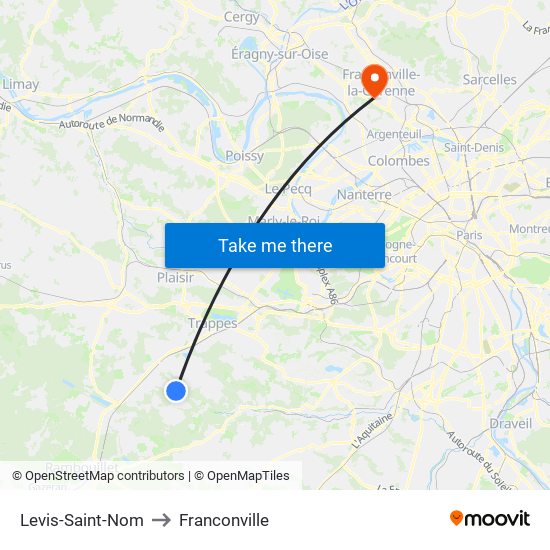 Levis-Saint-Nom to Franconville map