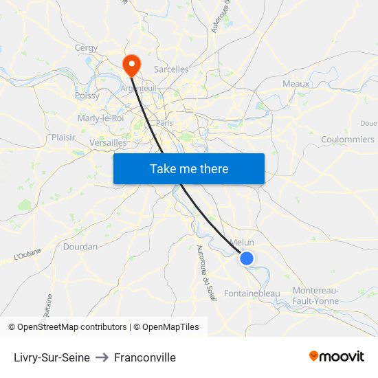 Livry-Sur-Seine to Franconville map