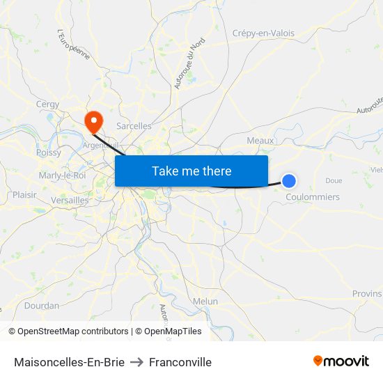Maisoncelles-En-Brie to Franconville map