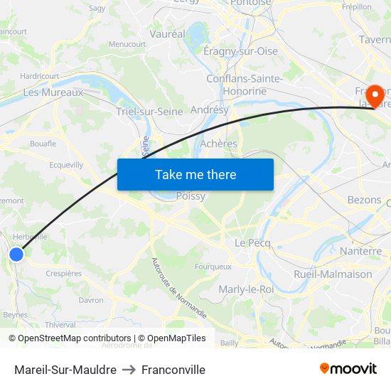 Mareil-Sur-Mauldre to Franconville map