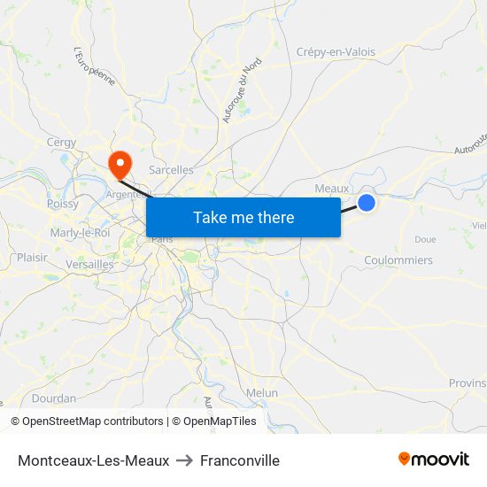 Montceaux-Les-Meaux to Franconville map