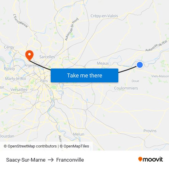 Saacy-Sur-Marne to Franconville map