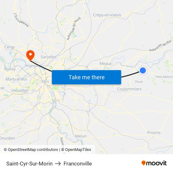 Saint-Cyr-Sur-Morin to Franconville map