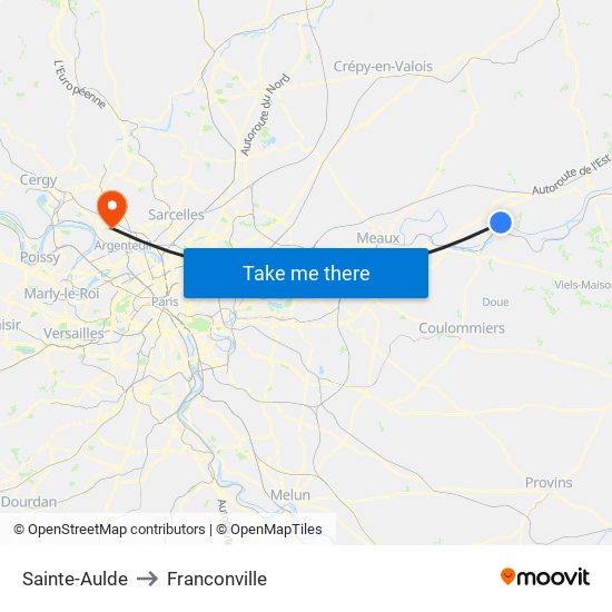 Sainte-Aulde to Franconville map