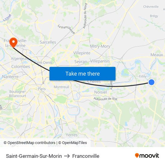 Saint-Germain-Sur-Morin to Franconville map