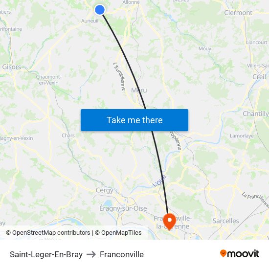 Saint-Leger-En-Bray to Franconville map