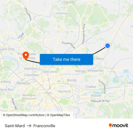 Saint-Mard to Franconville map