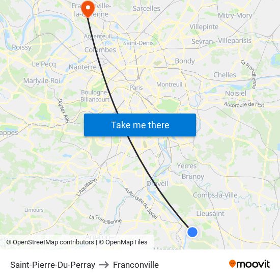 Saint-Pierre-Du-Perray to Franconville map