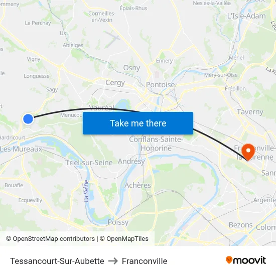 Tessancourt-Sur-Aubette to Franconville map