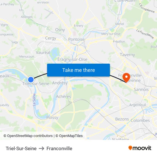 Triel-Sur-Seine to Franconville map