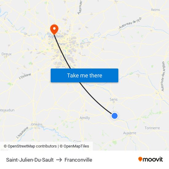 Saint-Julien-Du-Sault to Franconville map