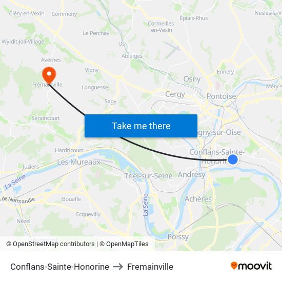 Conflans-Sainte-Honorine to Conflans-Sainte-Honorine map