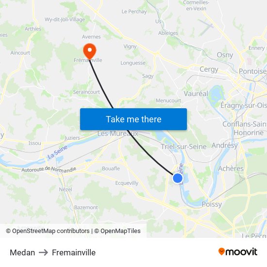Medan to Fremainville map