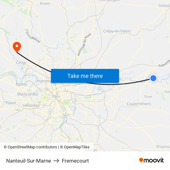 Nanteuil-Sur-Marne to Fremecourt map