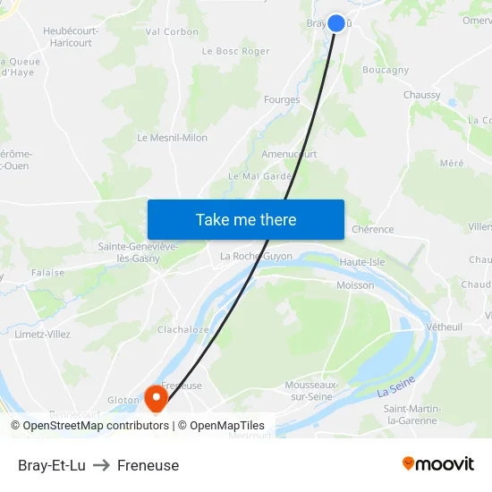 Bray-Et-Lu to Freneuse map