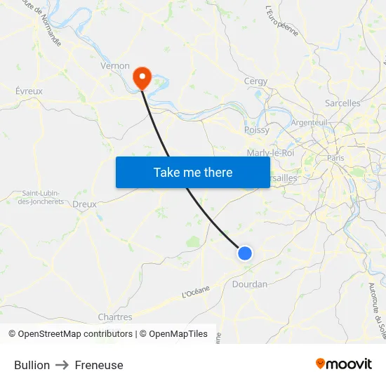 Bullion to Freneuse map