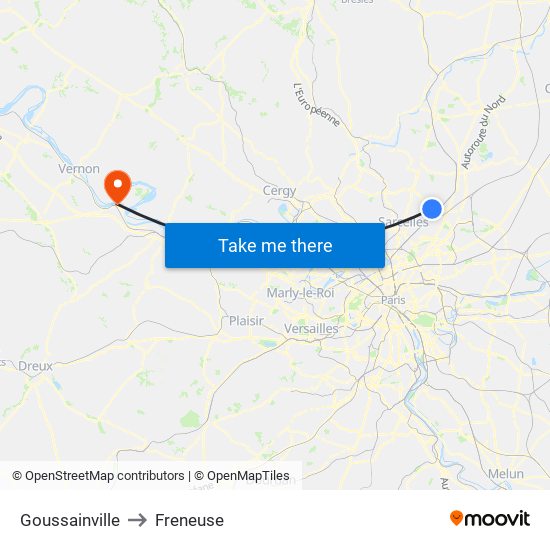 Goussainville to Goussainville map