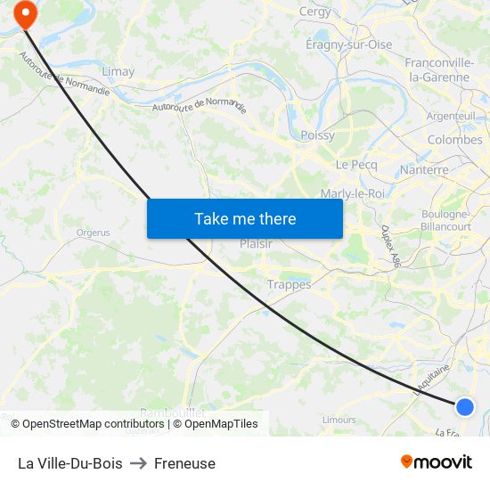 La Ville-Du-Bois to Freneuse map