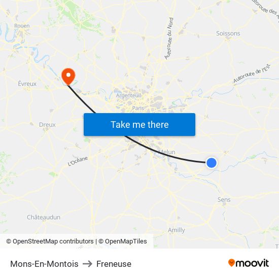 Mons-En-Montois to Freneuse map