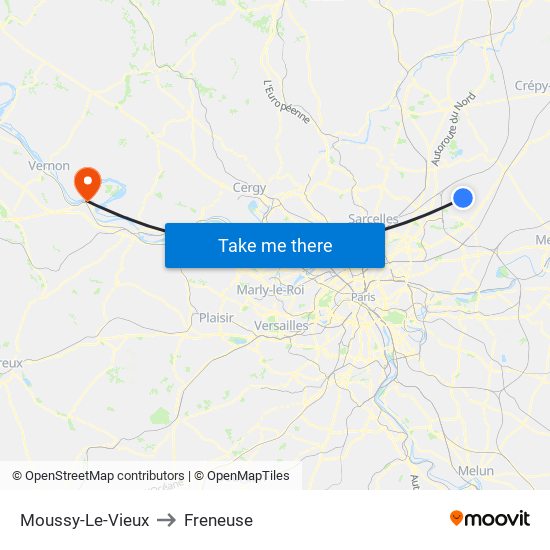 Moussy-Le-Vieux to Freneuse map