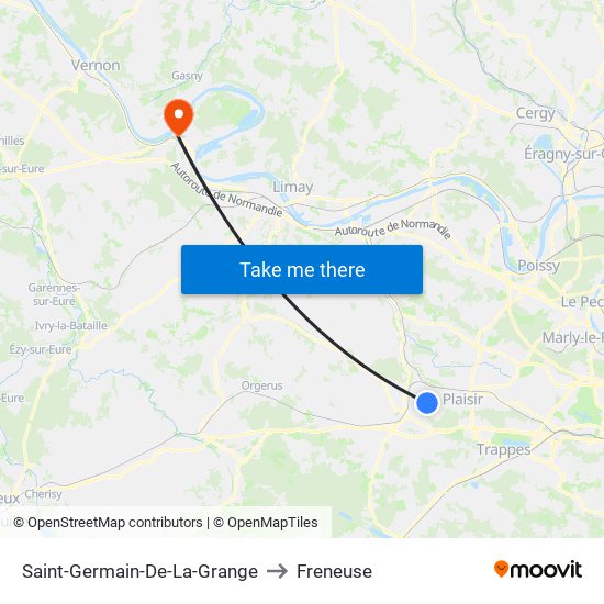 Saint-Germain-De-La-Grange to Freneuse map