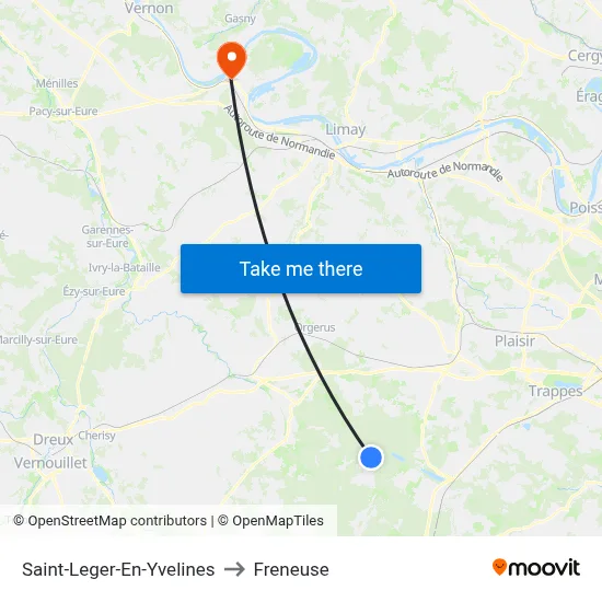 Saint-Leger-En-Yvelines to Freneuse map