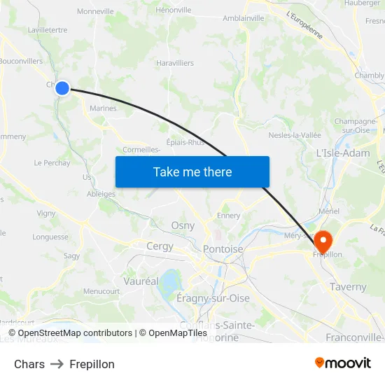 Chars to Frepillon map