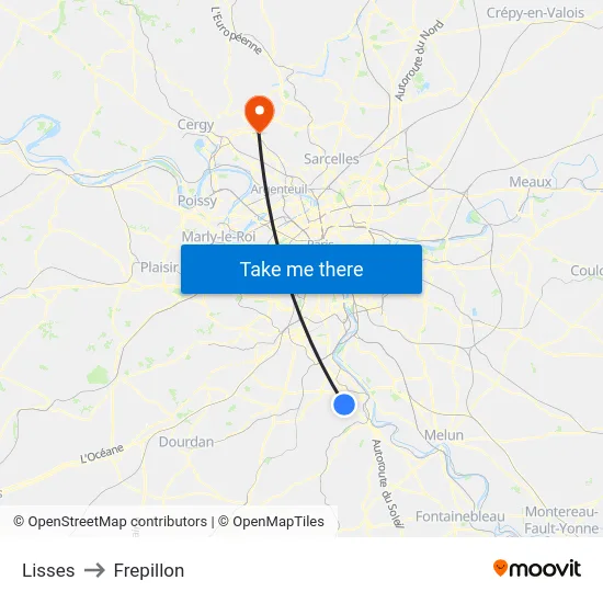 Lisses to Frepillon map