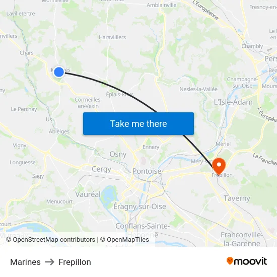 Marines to Frepillon map