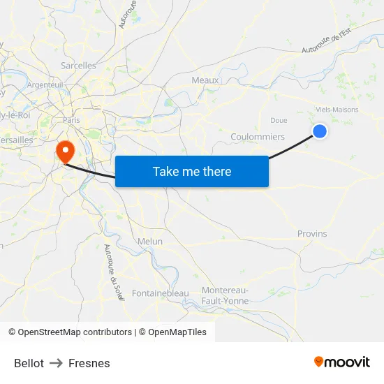 Bellot to Fresnes map