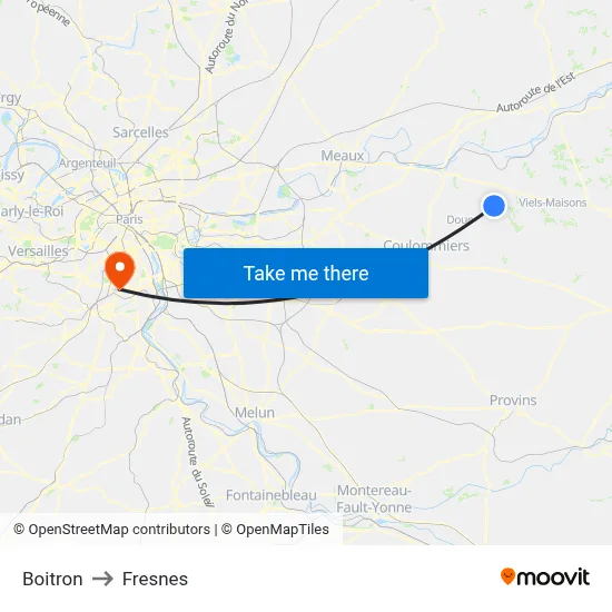 Boitron to Fresnes map