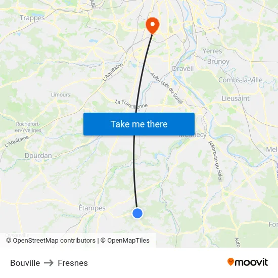 Bouville to Fresnes map