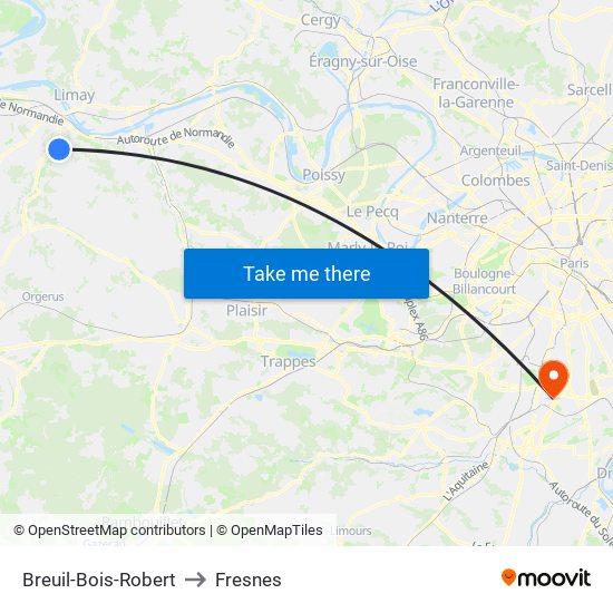 Breuil-Bois-Robert to Fresnes map
