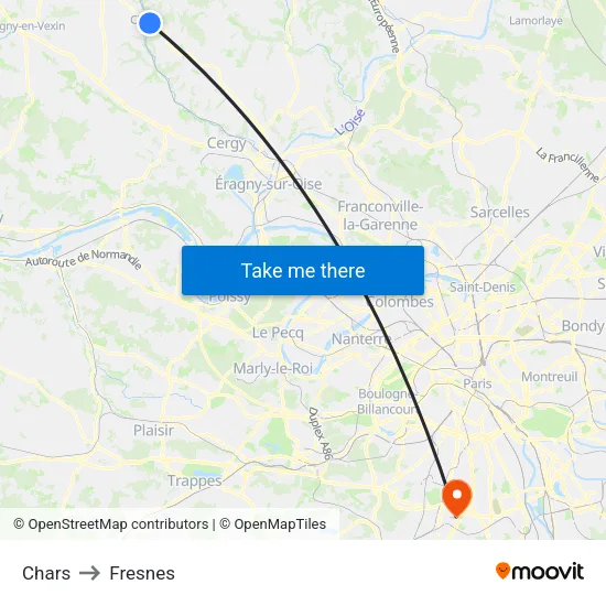 Chars to Fresnes map