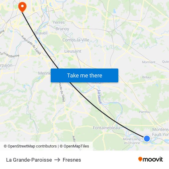 La Grande-Paroisse to Fresnes map