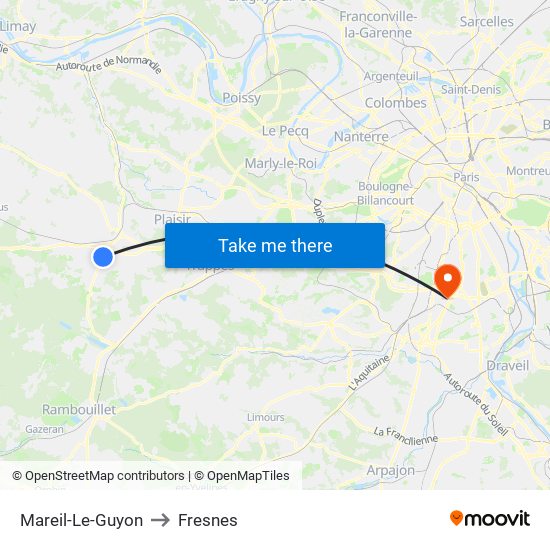 Mareil-Le-Guyon to Fresnes map