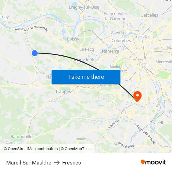 Mareil-Sur-Mauldre to Fresnes map
