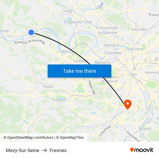 Mezy-Sur-Seine to Fresnes map