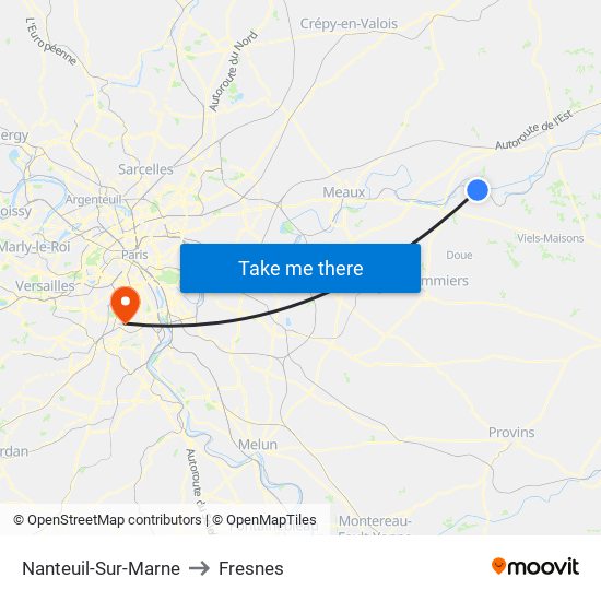 Nanteuil-Sur-Marne to Fresnes map
