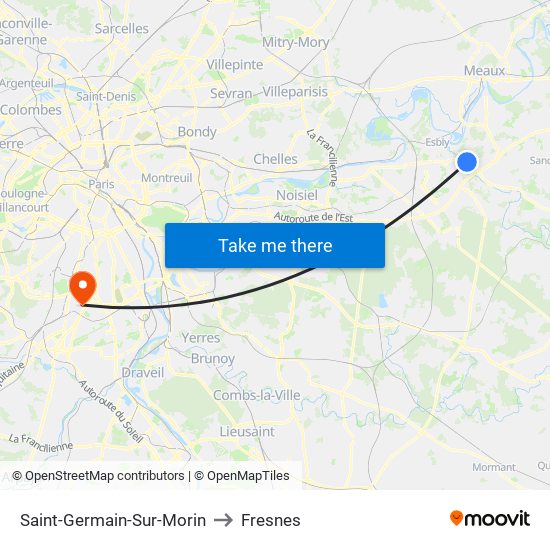 Saint-Germain-Sur-Morin to Fresnes map