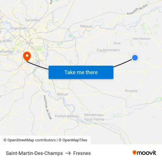 Saint-Martin-Des-Champs to Fresnes map