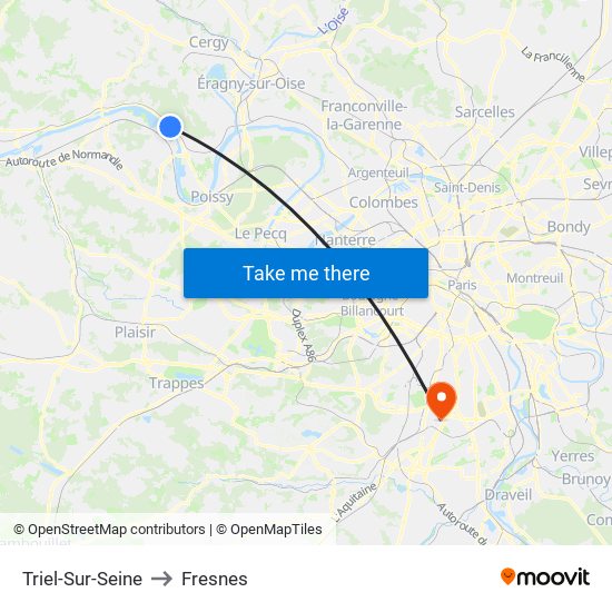Triel-Sur-Seine to Fresnes map