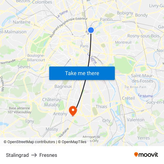 Stalingrad to Fresnes map