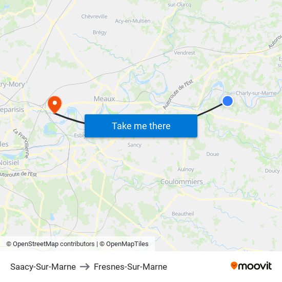 Saacy-Sur-Marne to Fresnes-Sur-Marne map
