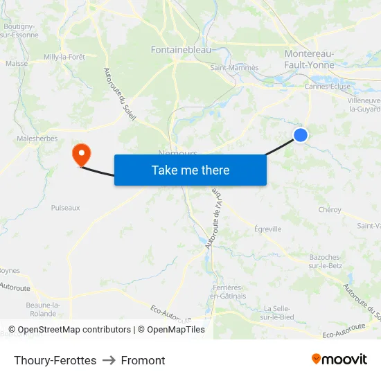 Thoury-Ferottes to Fromont map