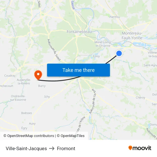 Ville-Saint-Jacques to Fromont map