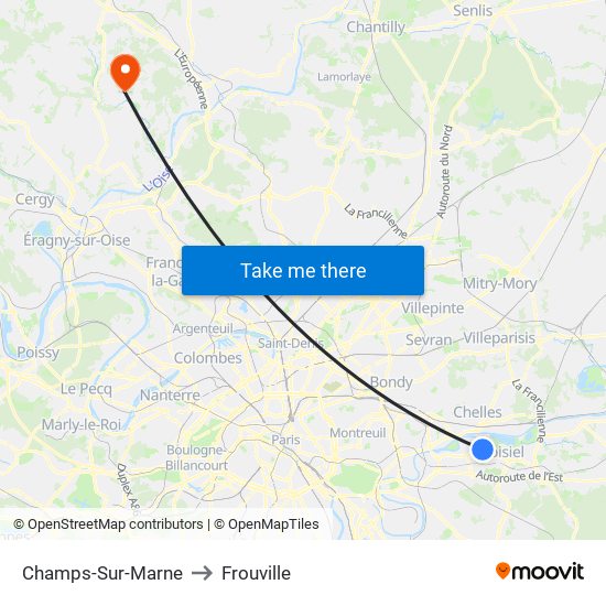 Champs-Sur-Marne to Frouville map